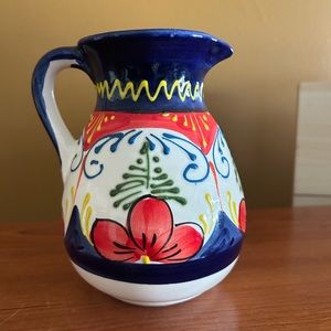 Small Hand Painted Pitcher Vase Made In Spain from HNOS by Pedraza Elcinto